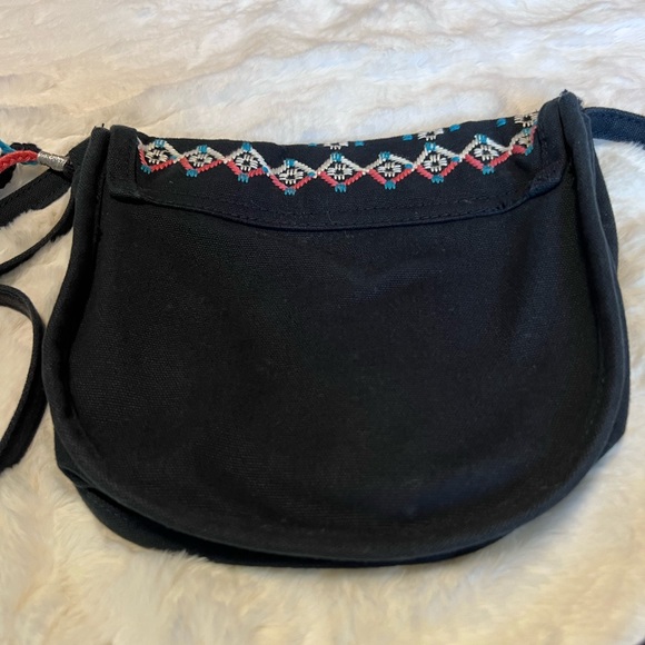 Hollister Small Canvas Crossbody Bag Navy Blue - Picture 6 of 6